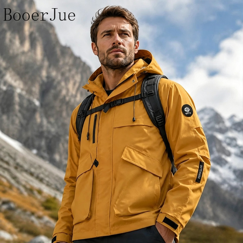 Fishing Jacket Waterproof - Veste de randonnée imperméable pour homme,